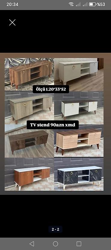tv stend satilir: Yeni, Düz TV altlığı, Polkalı — 1
