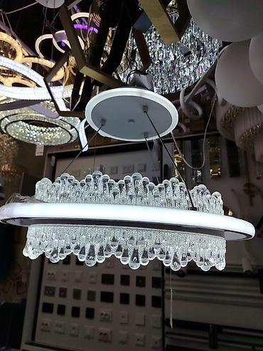 Люстры: Подвесной светильник с LED-подсветкой и кристаллами - Тип — 1