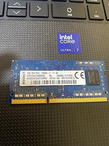ucuz manitor: Operativ yaddaş (RAM) Kingston, 4 GB, 1600 Mhz, DDR3, Noutbuk üçün, Yeni — 1