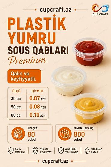 Qab-qacaq və mətbəx ləvazimatları: Qablaşdırma həlləri 1) Kağız Popcorn Qabları - 1 ədəd: 0.15 AZN - — 3
