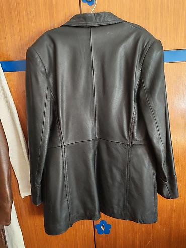 dzemper half zip: Muški kožni kaput/jakna do sredine butina, klasičnog kroja. - — 5