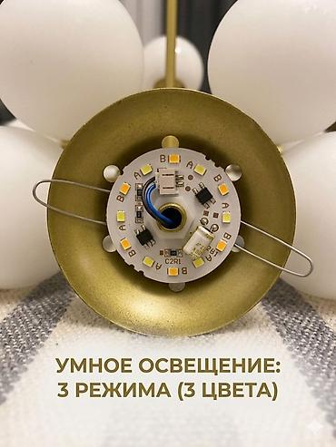 Люстры: Дизайнерская потолочная люстра с 6 плафонами - Стиль: современная — 3