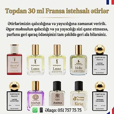 - Toptan 30 ml Fransa istehsalı ətirlər - Qalıcılıq və yayıcılığa