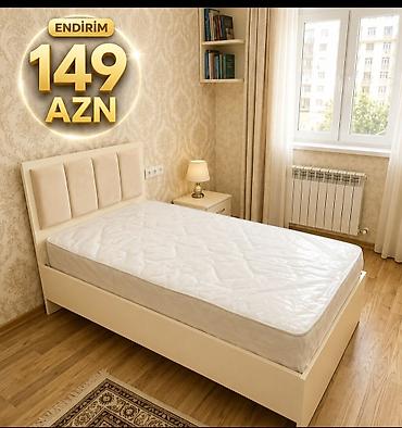 nomre 1 corek: Bir nəfərlik yataq dəsti – çarpayı və matras - Ölçü: təxmini 90x190 — 1