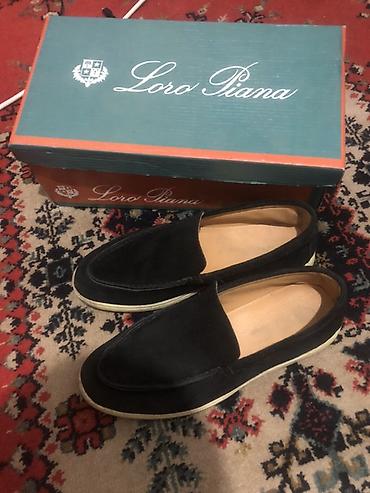 Мокасины и лоферы: Лоферы, 40, Loro Piana, Б/у, цвет - Черный, Самовывоз — 1
