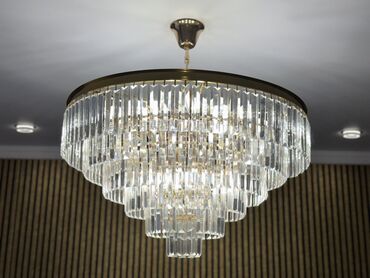 Люстры: Подвесная потолочная люстра На 21 лампочки свечки Каркас золотистый — 6