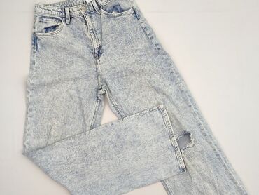 biała koszula z bufiastymi rękawami: Jeans, H&M, 13 years, 158, condition - Very good
