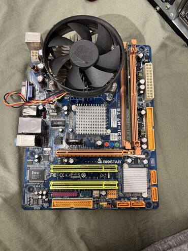 компьютер для офиса: Материнская плата, Б/у, Biostar, LGA775, Micro-ATX, Для ПК
