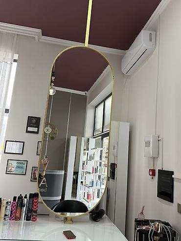 Salon, tibbi mebel: Salon mebeli dəsti – qızılı çərçivəli güzgülər və hidravlik ustа — 1