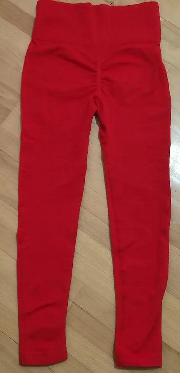 Helanke, biciklistički šortsevi: Crvene ženske helanke sa visokim strukom. Dizajnirane su za udobnost i — 8