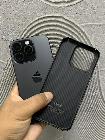 телефон кнопчный: IPhone 16 Pro, Б/у, 256 ГБ, Black Titanium, Защитное стекло, Чехол, 89 % — 2