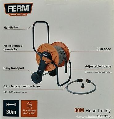 dihondra cvece: FERM 30M kolica sa crevom za zalivanje (model HTA1015) - Dužina — 1