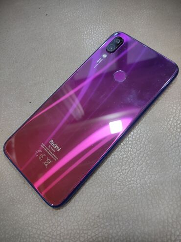 реалми телефон: Xiaomi, Redmi Note 7, Б/у, 64 ГБ, цвет - Фиолетовый, 2 SIM