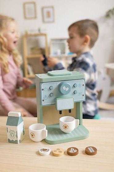 stitch rančevi: Drveni aparat za kafu za decu – barista set, 8 delova – ECO TOYS — 1