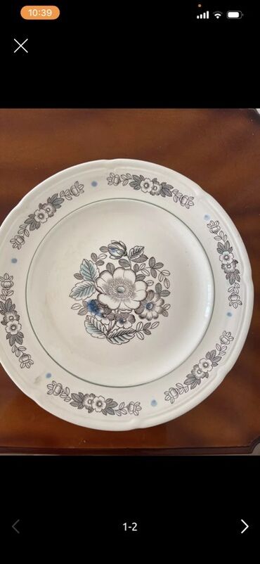 Nahar dəstləri və servizlər: Nahar dəsti, rəng - Göy, Farfor — 10