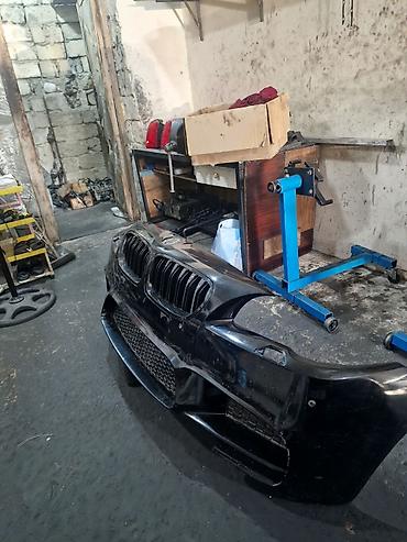audi a6 c5: BMW üçün ön bamper – M paket üslubunda, qara rəng. - Material — 3