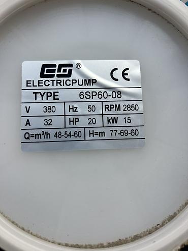 Nasoslar və hidroforlar: Nasos, Artezian quyusu üçün, quraşdırılma Sualtı — 18