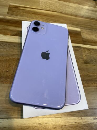 Apple iPhone: IPhone 11, Б/у, 128 ГБ, Deep Purple, Защитное стекло, Коробка, 78 %