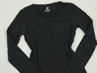 bluzka czarna w kwiaty: Bluzka, H&M, 12 lat, 146-152 cm, stan - Dobry