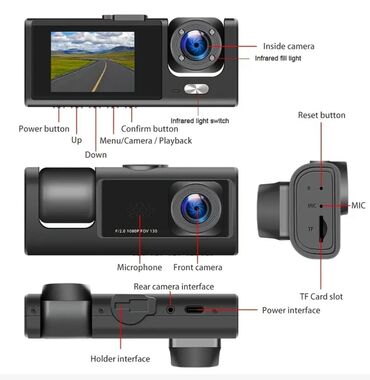 GPS naviqatorlar: Videoreqistratorlar, Yeni, Hərəkət aşkar edildikdə, 32 gb, Çin