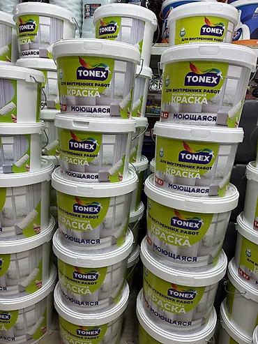 водоэмульсионные краски: Краска моющаяся TONEX для внутренних работ - Тип: водоэмульсионная — 1