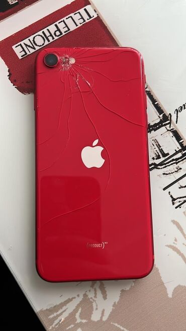 чехол iphone se: IPhone SE 2020, 64 GB, Qırmızı, Qırıq