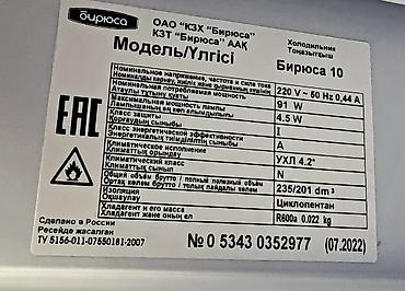 Soyuducular: Soyuducu Бирюса 10 Rusiya istehsalı Ümumi həcmi Soyuducu həcmi- 235L — 18