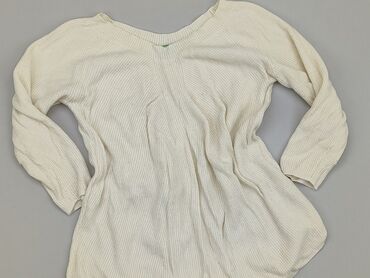 białe t shirty damskie w serek: Sweter, Benetton, S, stan - Dobry