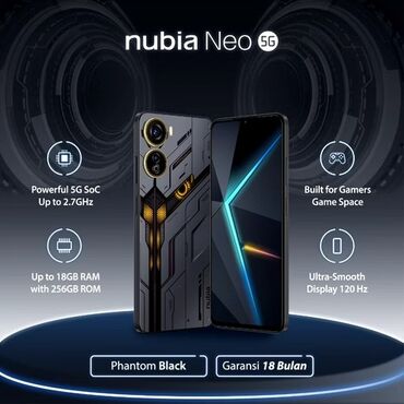 kontakt home telefonlar kreditle: ZTE Nubia Neo, 512 GB, rəng - Gümüşü, Barmaq izi, İki sim kartlı, Face ID