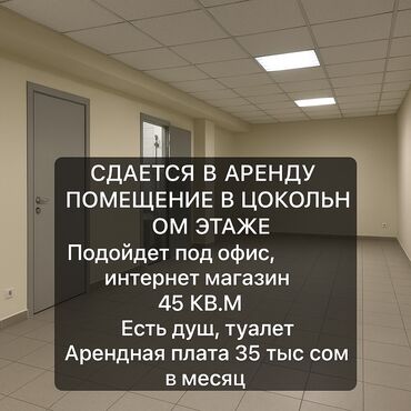 туалет в аренду: Сдается в аренду помещение на цокольном этаже, общей площадью 45