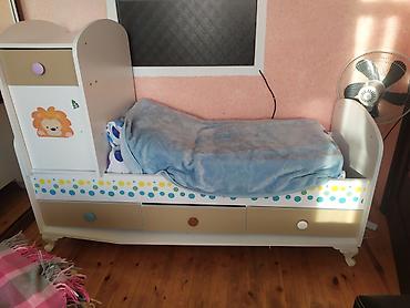 beşik yeni: Oğlan və qız üçün, İşlənmiş, Beşik, Matras ilə — 1