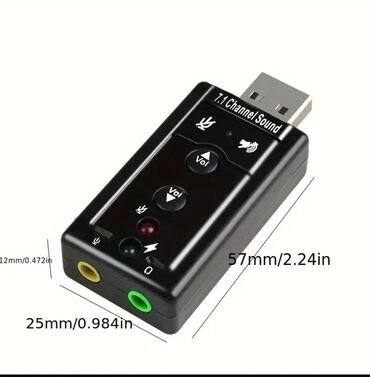 Fleytalar: USB 7.1 Channel Sound xarici səs kartı - USB qoşulma: kompüter və