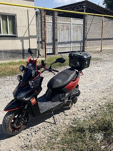 линза фары: Скутер/мопед 50–150 cc (визуально серия спорт) в черно‑красной — 2