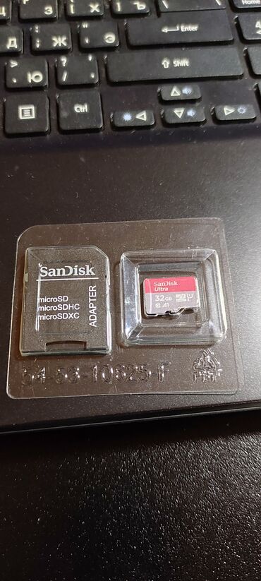 Другие аксессуары для мобильных телефонов: Sandisk 32GB orginaldi 7 ildi mendedi isledirem hele bie problemi