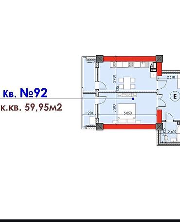 1 комната, 59 м², Южная Магистраль Элитка, 10 этаж, ПСО (под самоотделку) at lalafo.kg 1 комната, 59 м², Южная Магистраль Элитка, 10 этаж, ПСО (под самоотделку)