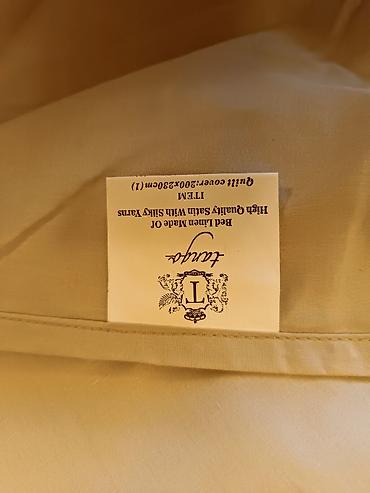 pastel dəstləri: LUXURY “L” brend yataq dəsti - Material: Yüksək keyfiyyətli satən — 4