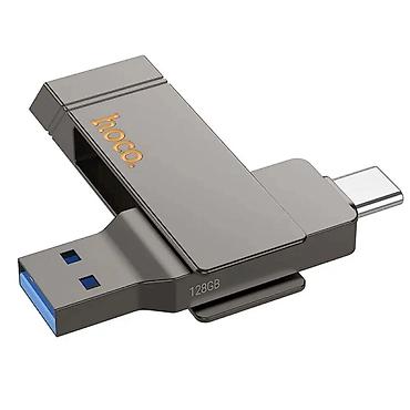 usb ventilator: HOCO UD15 Clever USB 3.2 Flash Drive (USB‑A + Type‑C), 128 GB — — 1