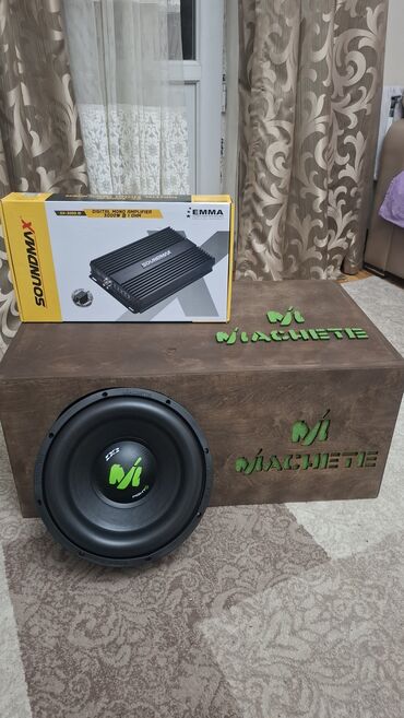 Səs gücləndiriciləri: MACHETE 1600 waat 800 rms .Qosa katuska .Sounmax 3000.1 mono blok .Oz