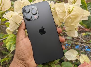 Apple iPhone: IPhone 14 Pro Max, Скидка 10%, Б/у, 256 ГБ, Jet Black, Зарядное устройство, Защитное стекло, Чехол, 90 %