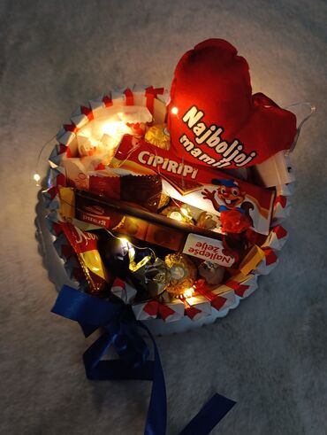 Konditorski proizvodi, slatkiši: Ručno izrađene slatke korpe/torte od čokoladica – idealne za — 8