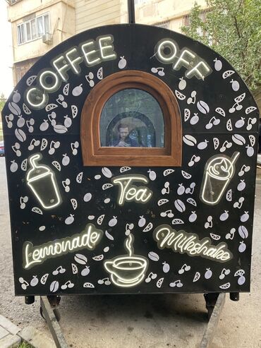 Su, sok, ayran aparatları: Hazır Təkərli Mobil Coffee Köşk – Tam Avadanlıqlı, Bakı Tam işlək — 2