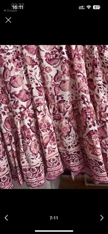 Açıqcalar: Etiketli teze Zara, uzunqol, güllü printli don
M razmer — 10