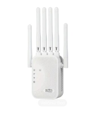 Modemi, ruteri i mrežni uređaji: Wi‑Fi 6 repetitor/ekstender sa 6 antena – Ourlife, u crnoj i beloj — 7