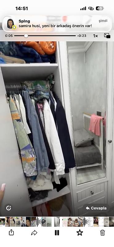Ev üçün mebel: İşlənmiş, 3 qapılı, Güzgülü, Ağ, Taxta, Açılan, Düz dolab — 10