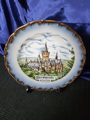 obim kruga: Tanjir porcelanski za na zid zamak Vernigerode iz 70ih. Tanjir je — 5