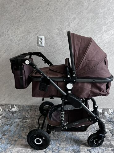 Коляски: Коляска, цвет - Коричневый, Б/у — 1