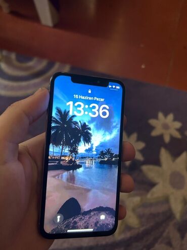 iphon x: IPhone X, 64 GB, Gümüşü, Face ID