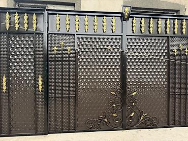 рома: Металлические уличные ворота и калитки - Материал: сталь, сварная — 2