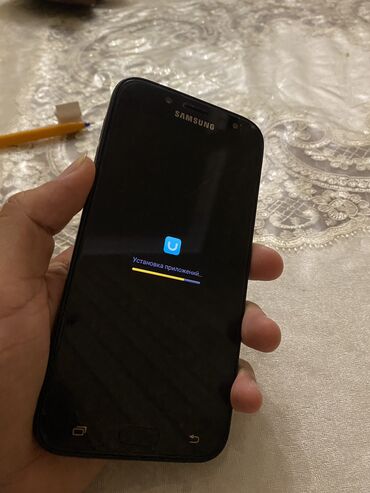 telefonlar satisi: Samsung Galaxy J7 2018, 32 GB, rəng - Qara, Sensor, İki sim kartlı, Face ID