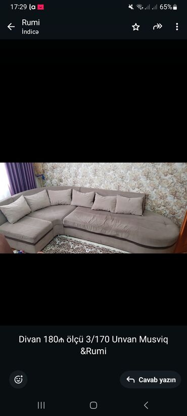 rumın mebeli: Künc divan